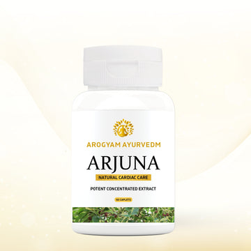 AROGYAM AYURVEDM ARJUNA  Caplets | Promotes Heart Health | Manages Cholesterol Level