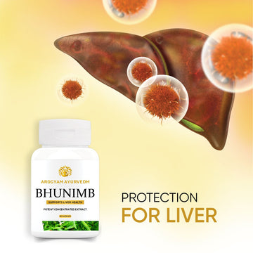 AROGYAM AYURVEDM BHUNIMB CAPSULES HELPS TO IMPROVE LIVER FUNCTIONING- PACK OF 60 CAPSULES