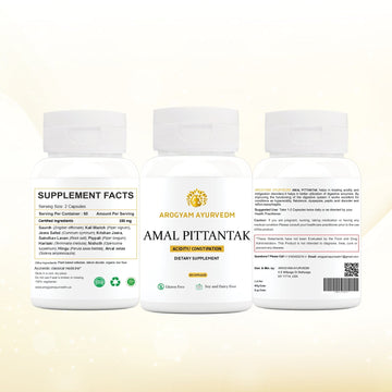 AROGYAM AYURVEDM AMAL PITTANTAK CAPSULES | Helps in Acidity and Digestion