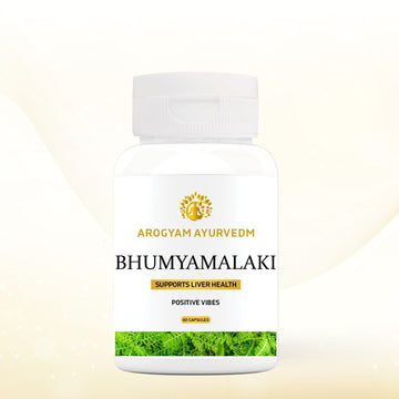 AROGYAM AYURVEDM BHUMYAMALAKI CAPSULES | Phyllanthus Niruri Extract | supports Healthy Lever and Kidneys | Pack of 60 capsules