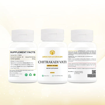 AROGYAM AYURVEDM CHITRAKADI VATI | Helps in IBS and Digestive Disorders