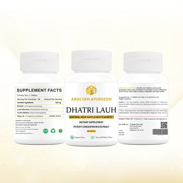 AROGYAM AYURVEDM DHATRI LAUH TABLETS | Helps to improve Iron levels in Body | Improves Digestion