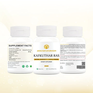 AROGYAM AYURVEDM KAPHKUTHAR RAS TABLETS | Helps in Cough & cold and other Respiratory Disorders