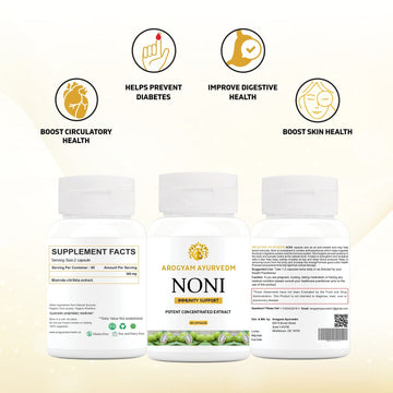 AROGYAM AYURVEDM NONI CAPSULES | Helps in Revitalizes Cells & Promotes General Wellness